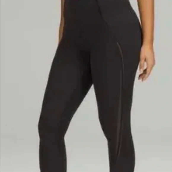 Lululemon Gloss Trim Run Super High-Rise Crop 17" size 12 - Picture 1 of 3